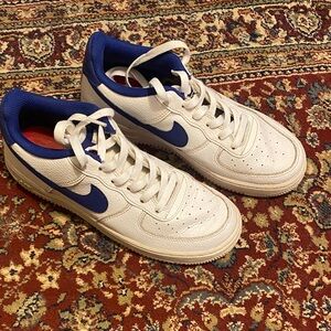 Blue and White Air Force 1s
